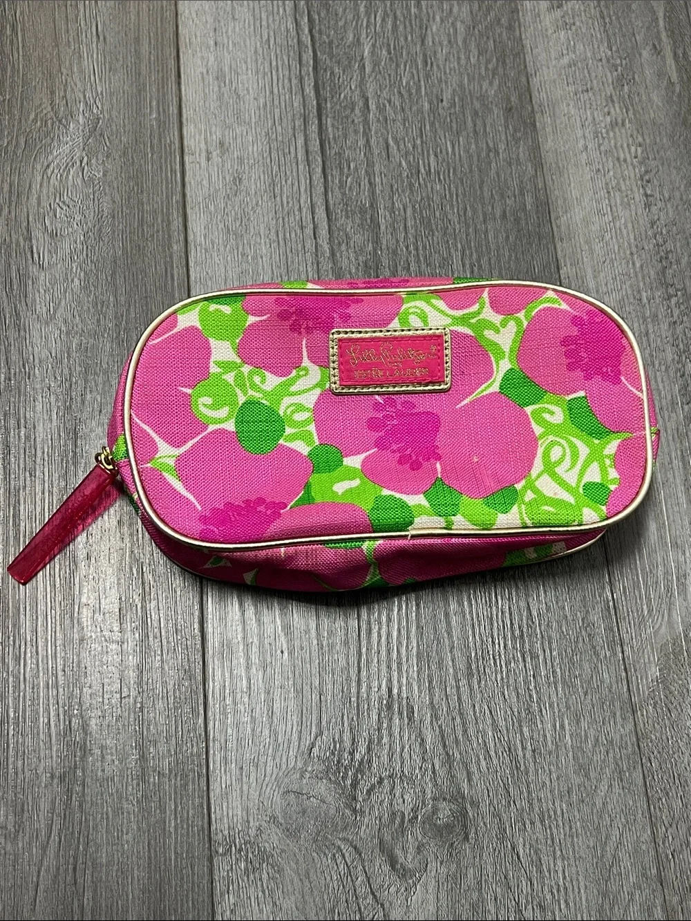 Lily Pulitzer Estée Lauder collab cosmetic bag